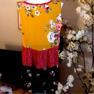 Fall Boutique Top by Oddy NWOT 2X sleeveless